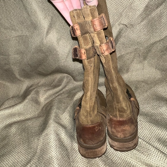 UGG Brown Suede Everglayde Mid Calf Riding Boots - Picture 3 of 5